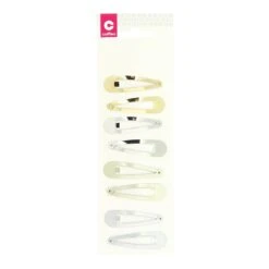 Barrette Clic Clac Doré Et Argenté X8