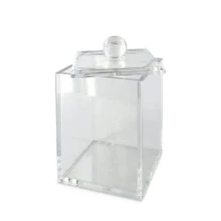 Boîte De Rangement Carrée Acrylique 7.5x7.5x12.1cm