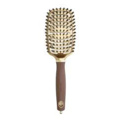 Olivia Garden Brosse Démêlante Expert Care Flex Boar Bristles Gold&Brown