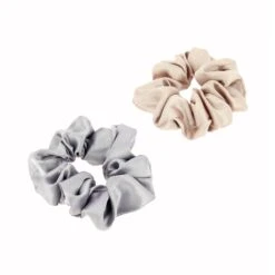 Chouchou Effet Satin Rose Et Violet X2