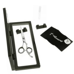 Ciseaux De Coupe Offset Argent Motifs Fleurs 5.5 -Produits Capillaires ciseaux de coupe argente en acier 440c 55 edition limitee 5