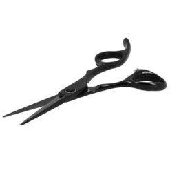 Ciseaux De Coupe Offset Noir Chromé 5.5 -Produits Capillaires ciseaux de coupe chromes noirs en acier 440c 55 2