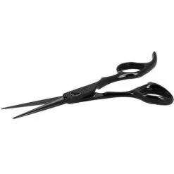 Ciseaux De Coupe Offset Noir Chromé 5.5 -Produits Capillaires ciseaux de coupe chromes noirs en acier 440c 55 4