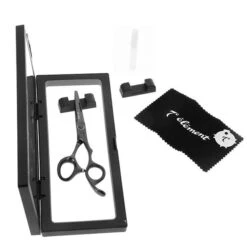 Ciseaux De Coupe Offset Noir Chromé 5.5 -Produits Capillaires ciseaux de coupe chromes noirs en acier 440c 55 6