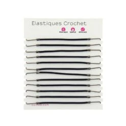 Elastique Crochet Noir X12