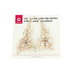 Lot De 2 Barrettes Dorées à Fleurs -Produits Capillaires lot de 2 barrettes dorees a fleurs 1