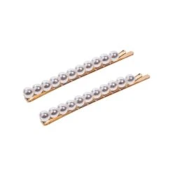 Lot De 2 Pinces-guiches De 11 Perles Blanche