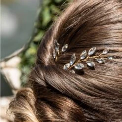 Lot De 3 épingles à Chignon Dorées Avec Cristaux -Produits Capillaires lot de 3 epingles a chignon dorees avec cristaux 4