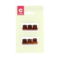 Mini Pince Marron X6 -Produits Capillaires mini pince marron x6 1