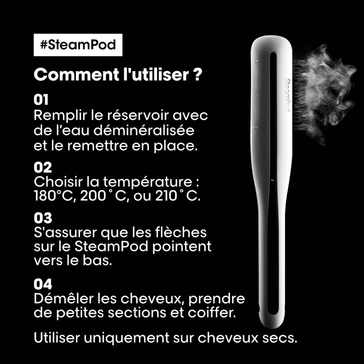 Pack SteamPod 3.0 Lisseur Vapeur & Soin Lissant + Pochette Thermorésistante 9 Pack SteamPod 3.0 Lisseur Vapeur & Soin Lissant + Pochette Thermorésistante – Image 9