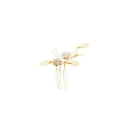 Peigne Barrette à Fleurs Dorées -Produits Capillaires peigne barrette a fleurs dorees 1