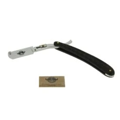 Rasoir à Lame Interchangeable Bois Black + 10 Lames Double Edge Courtes -Produits Capillaires rasoir a lame interchangeable bois black 10 lames double edge courtes 2