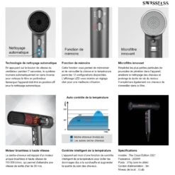 Sèche-cheveux Noir The Cloud Edition / 268g -Produits Capillaires seche cheveux noir the cloud edition 6