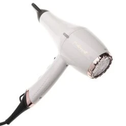 Sèche-cheveux Blanc & Rose -Produits Capillaires sechoir blanc rose gold flow shine pro 3
